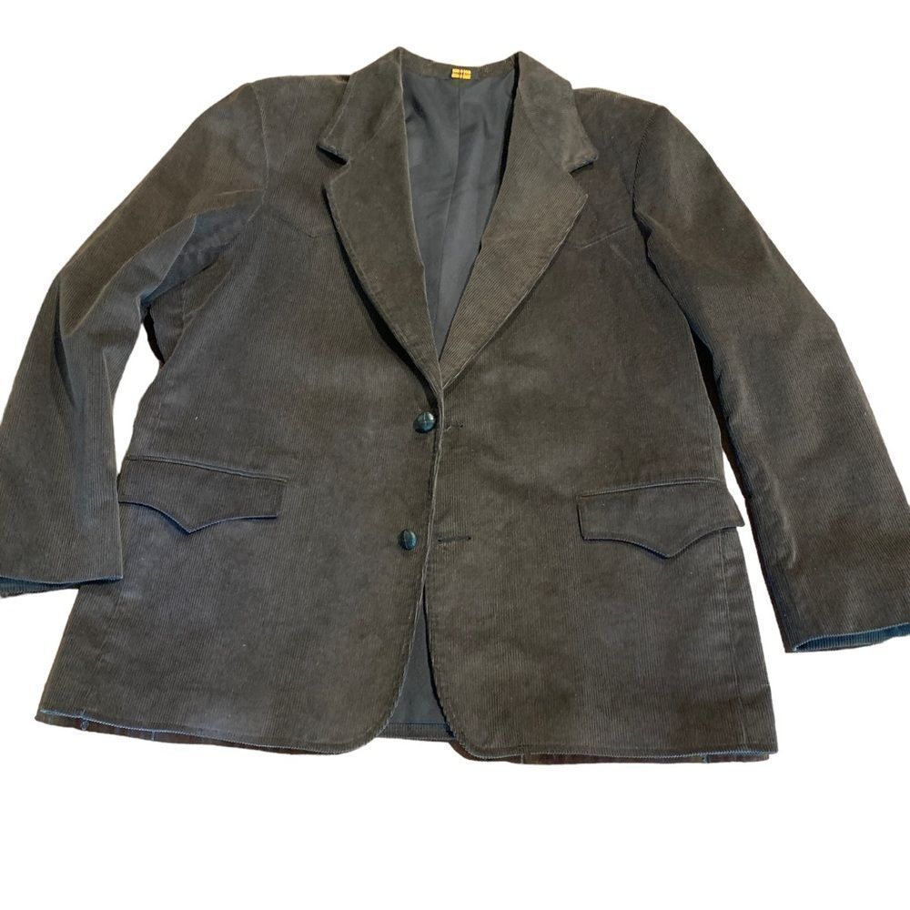 Pioneer Wear Men’s Brown Corduroy Western Jacket Blazer Elbow Patches